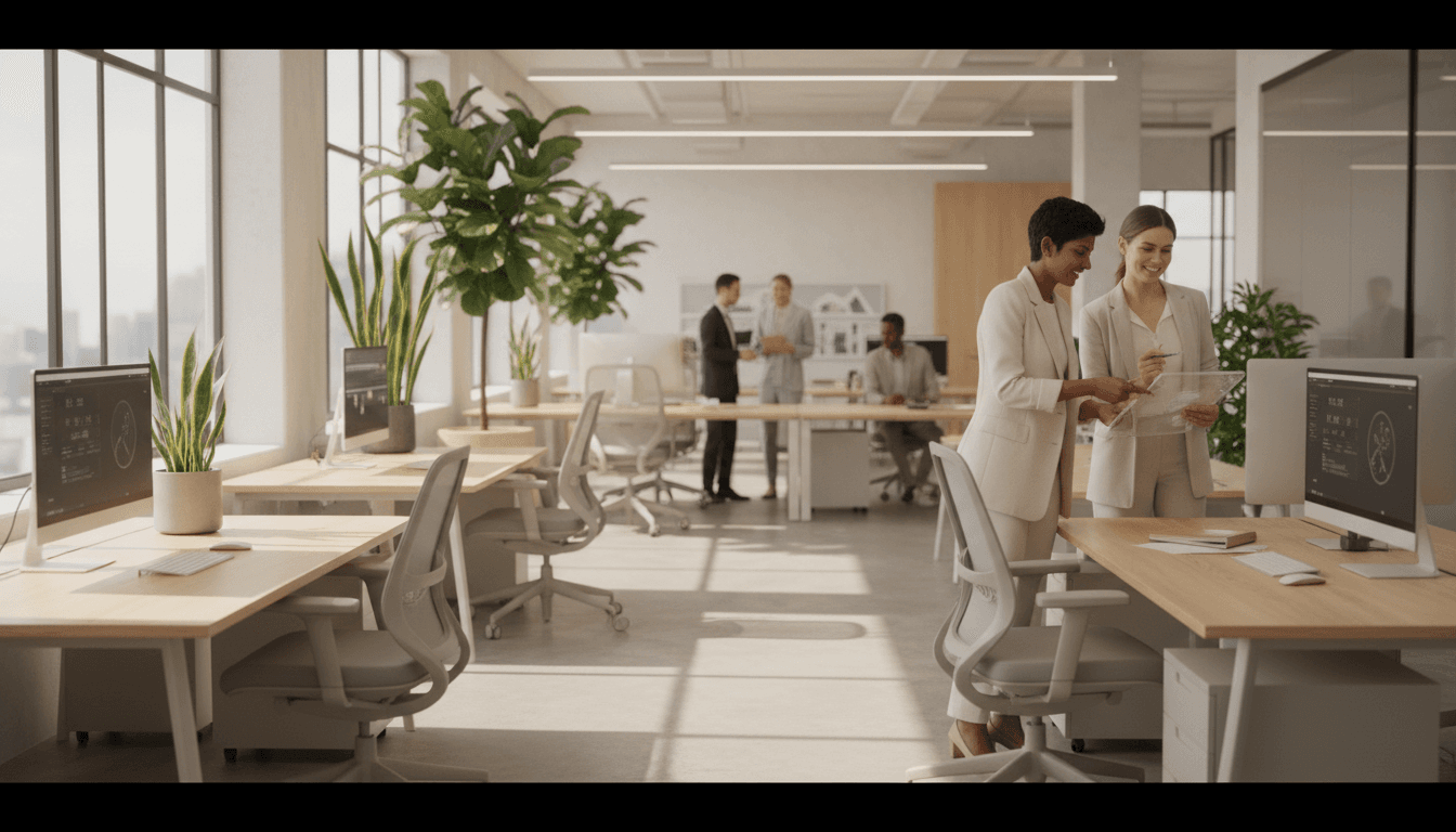 Executive team in a modern office meeting
